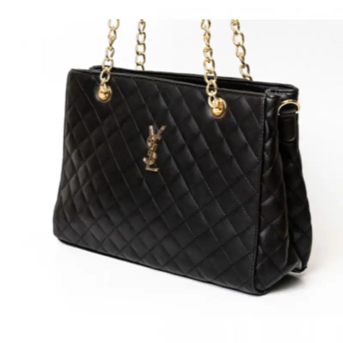 Saint Laurent Καπιτονέ Τσάντα Ώμου Μαύρη