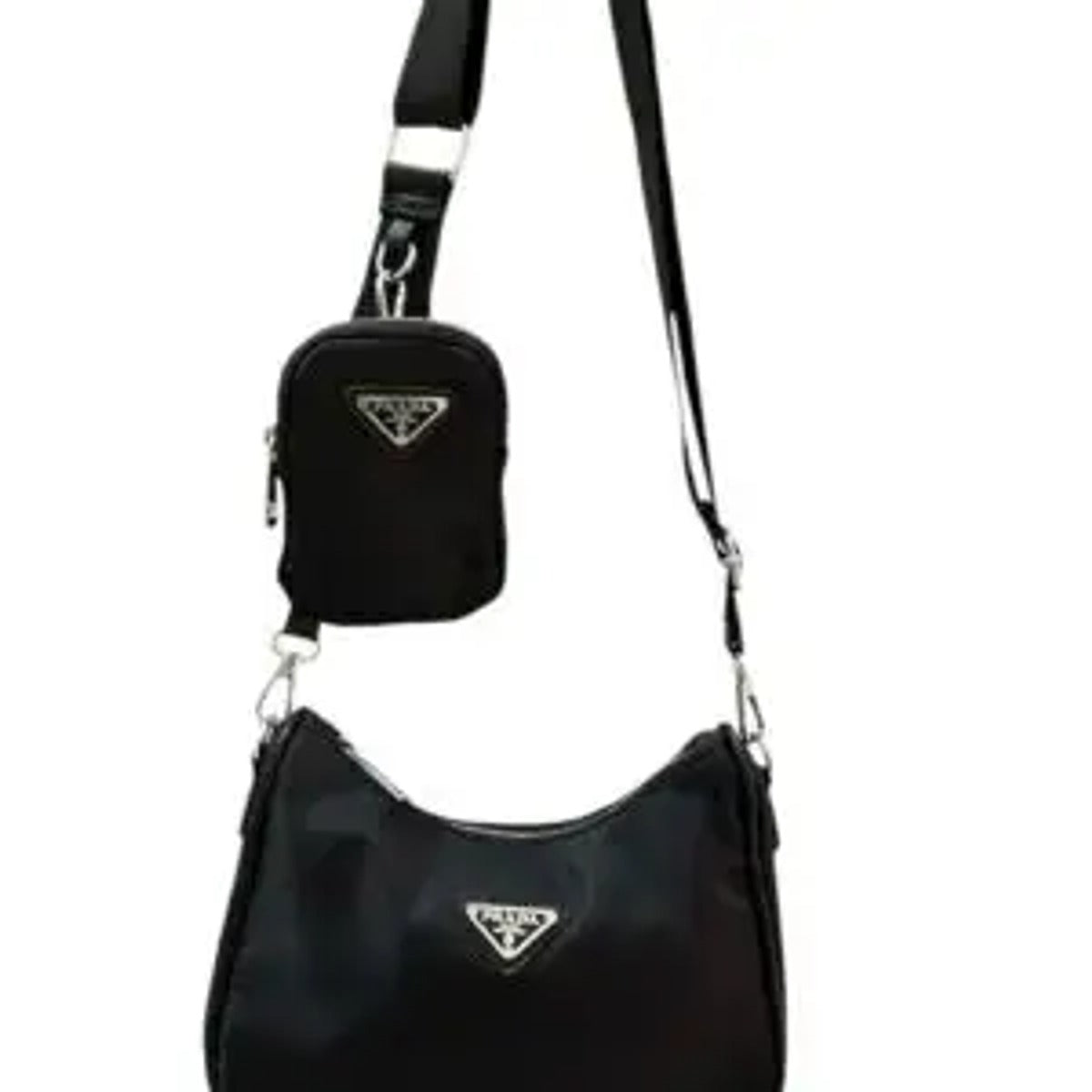 Prada Re-Edition Nylon Τσάντα Ώμου Μαύρη