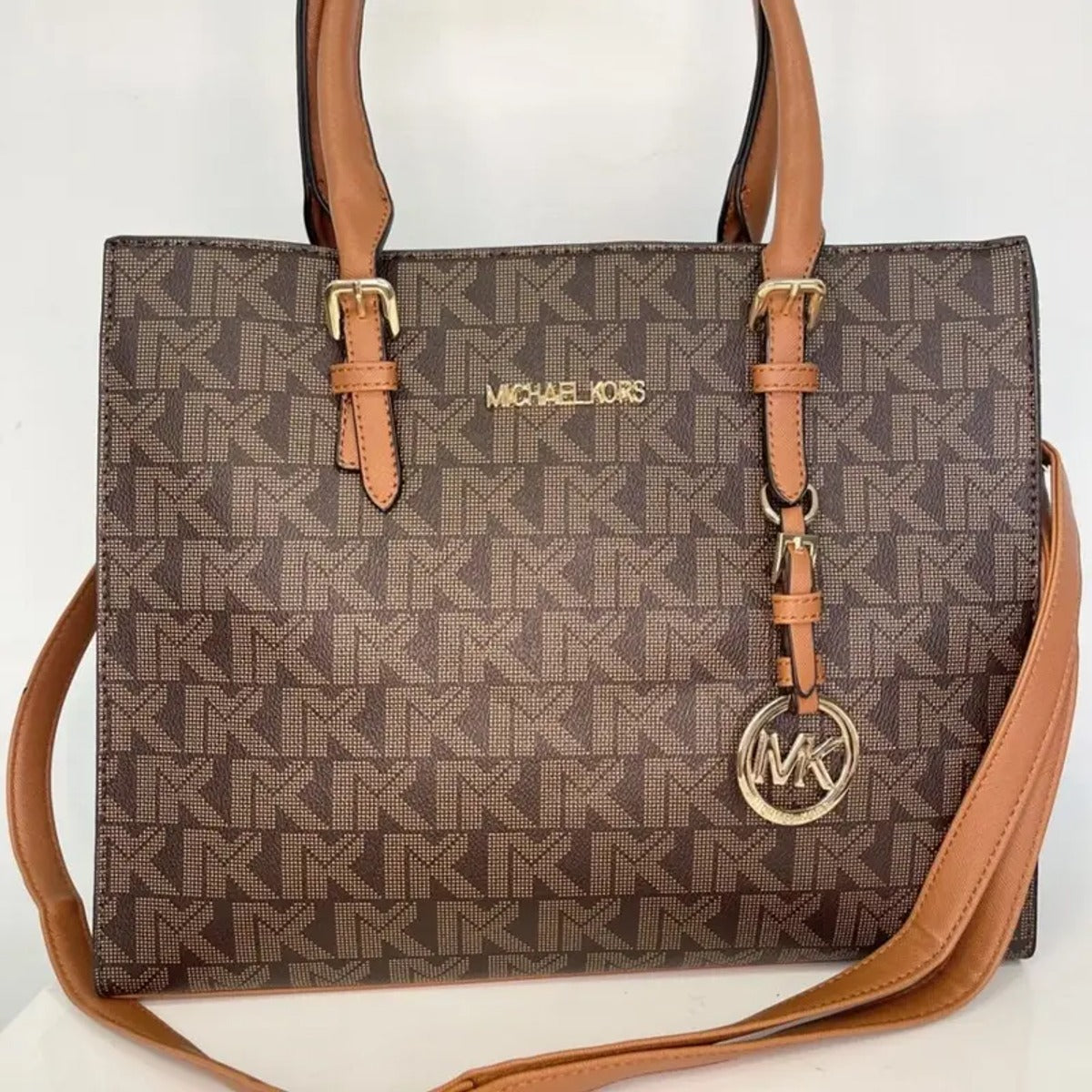 Michael Kors Tote Monogram Καφέ
