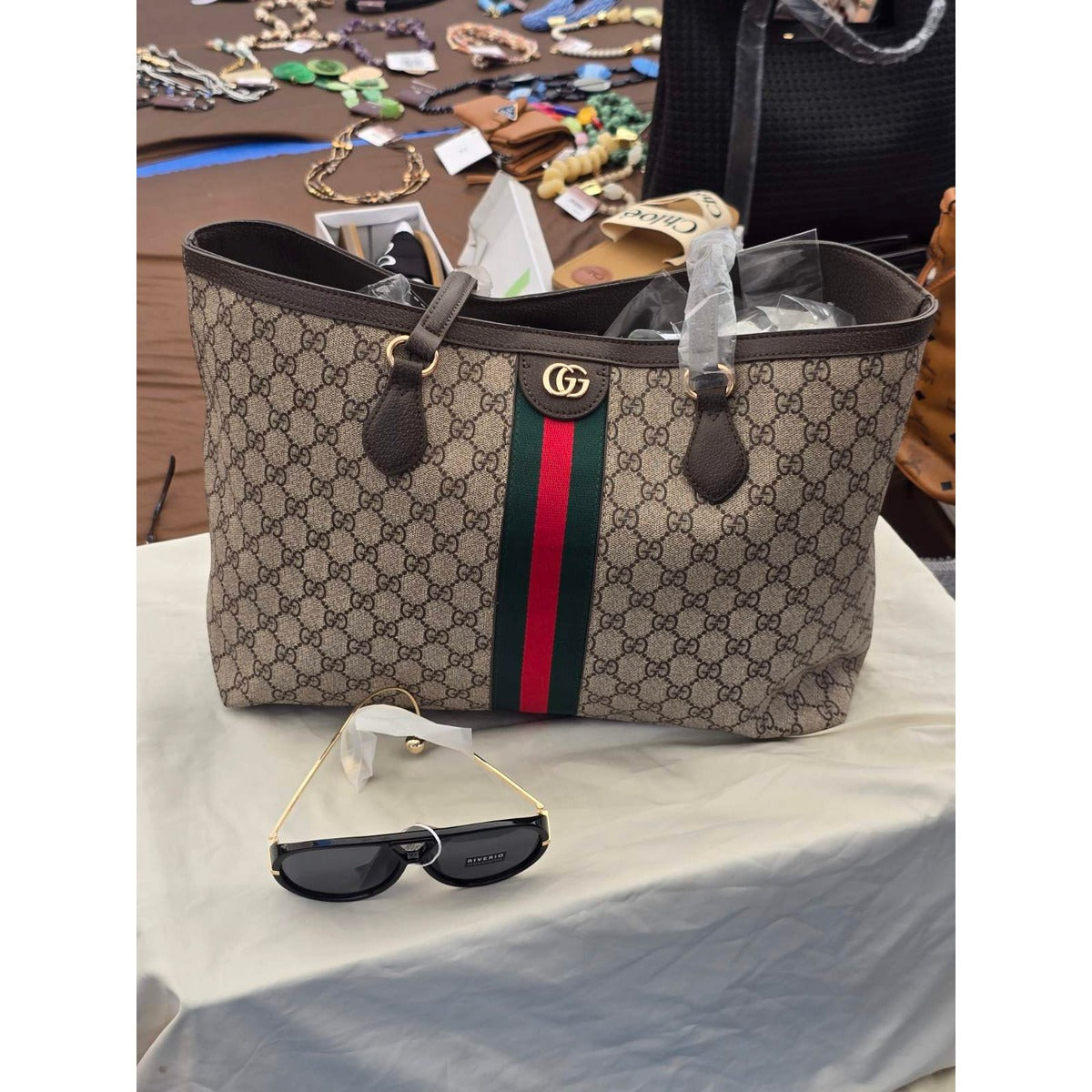 Gucci Ophidia Tote GG Supreme
