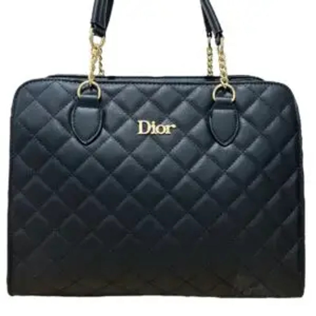 Dior Καπιτονέ Τσάντα Χειρός Μαύρη