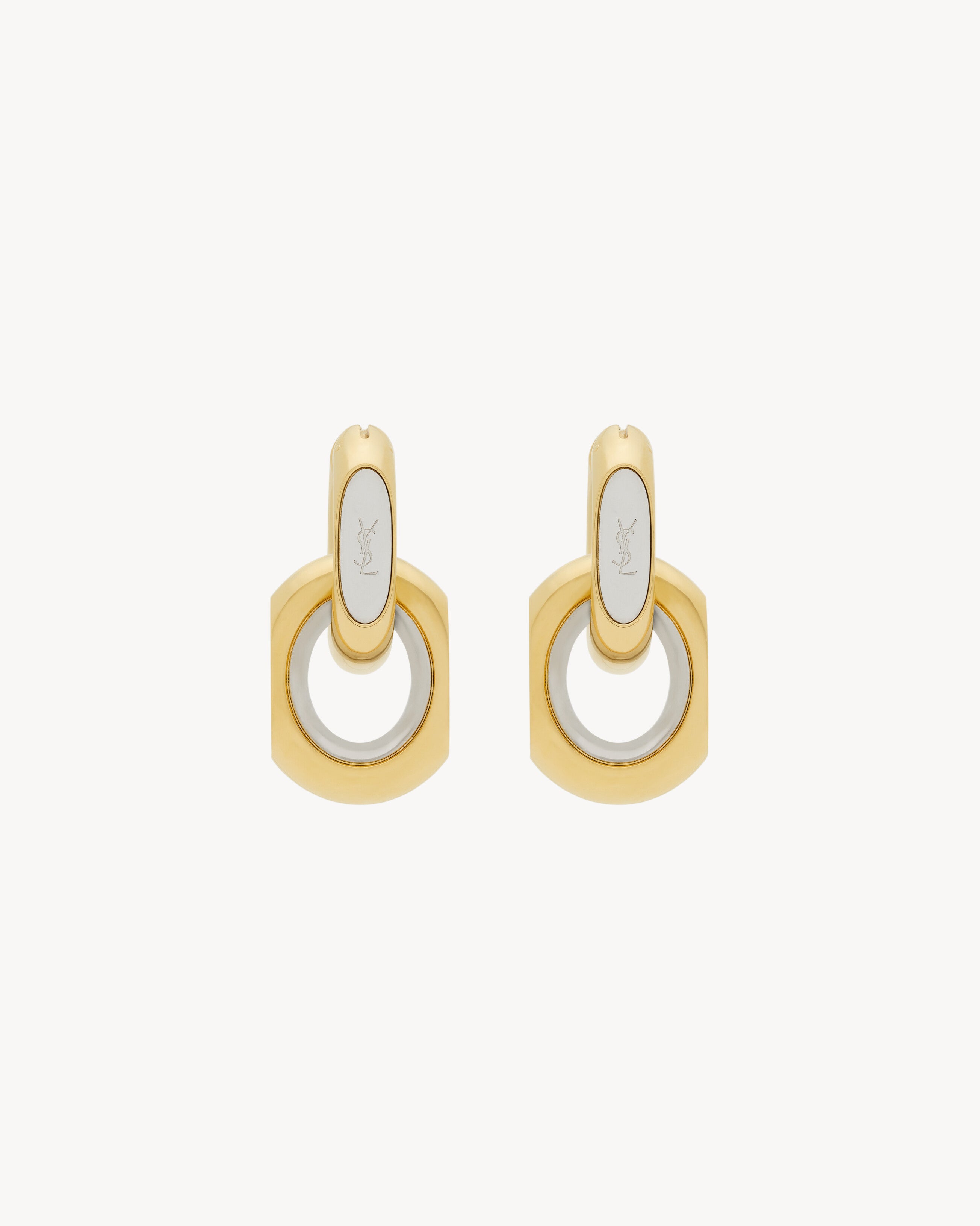 CASSANDRE duo link earrings in metal