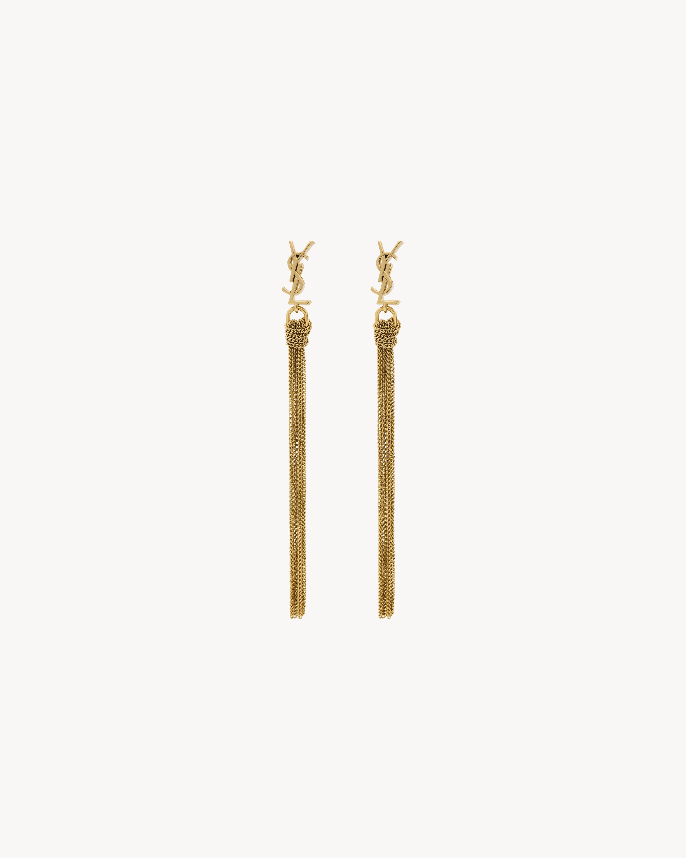 CASSANDRE tassel earrings in metal
