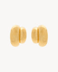 BUMPY double disk earrings in metal