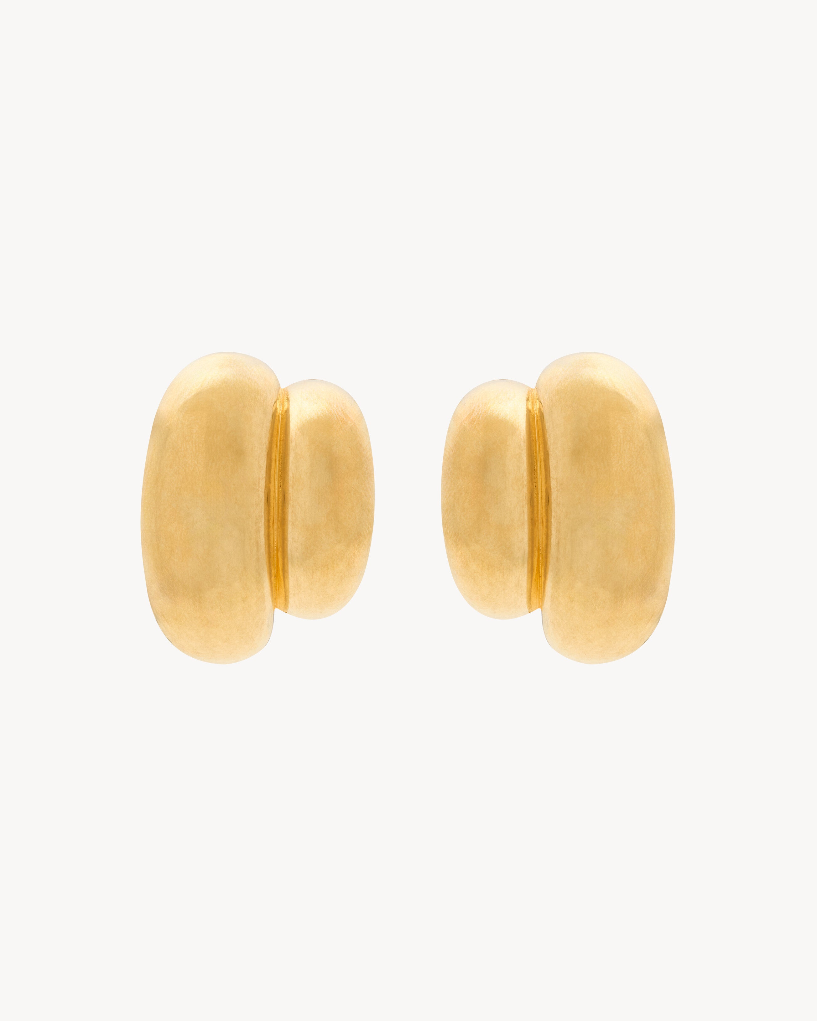 BUMPY double disk earrings in metal