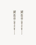 crystal icicle earrings in metal