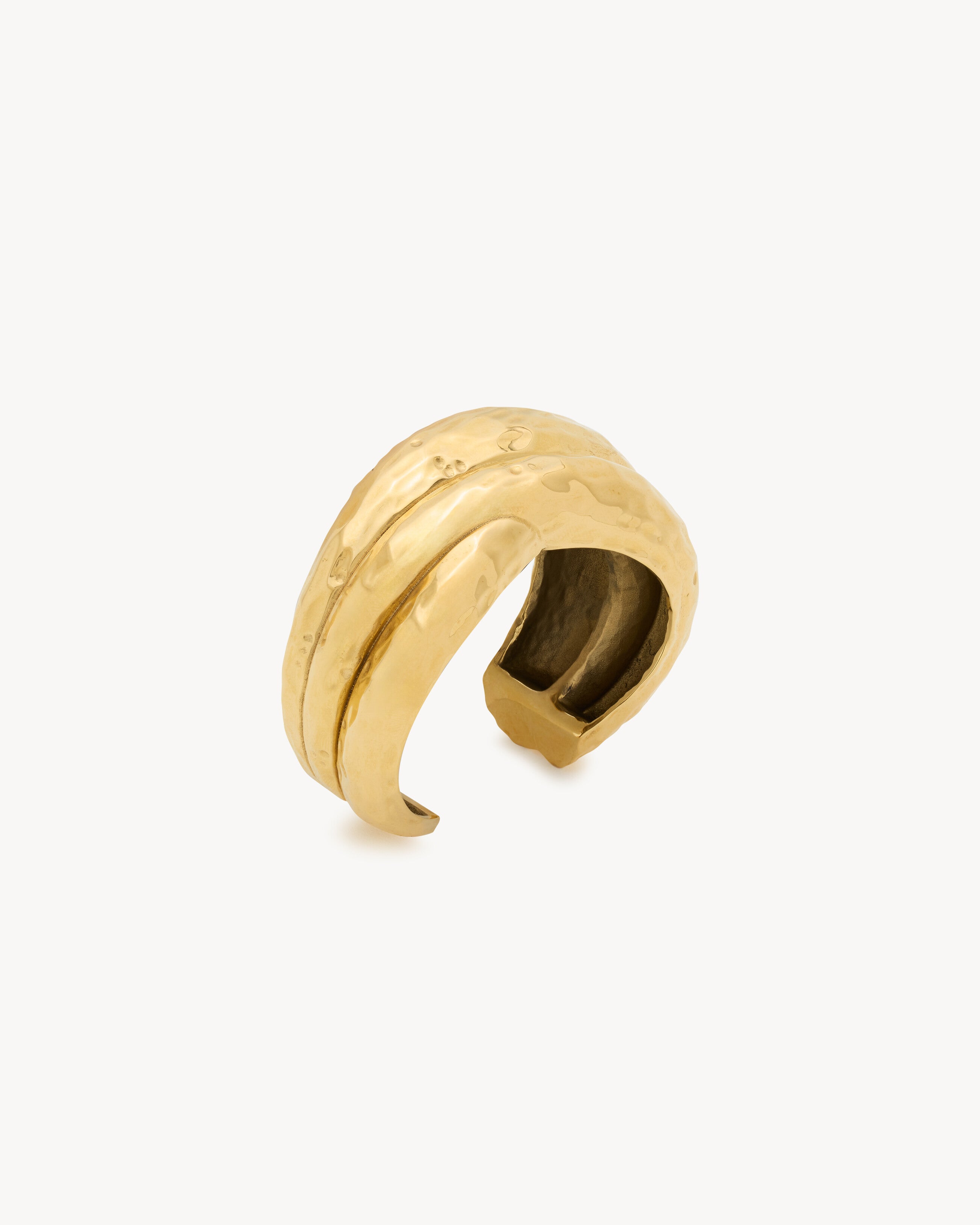 intertwined cuff in metal