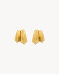 double blade earrings in metal