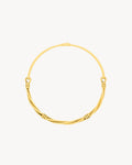 twist necklace in metal