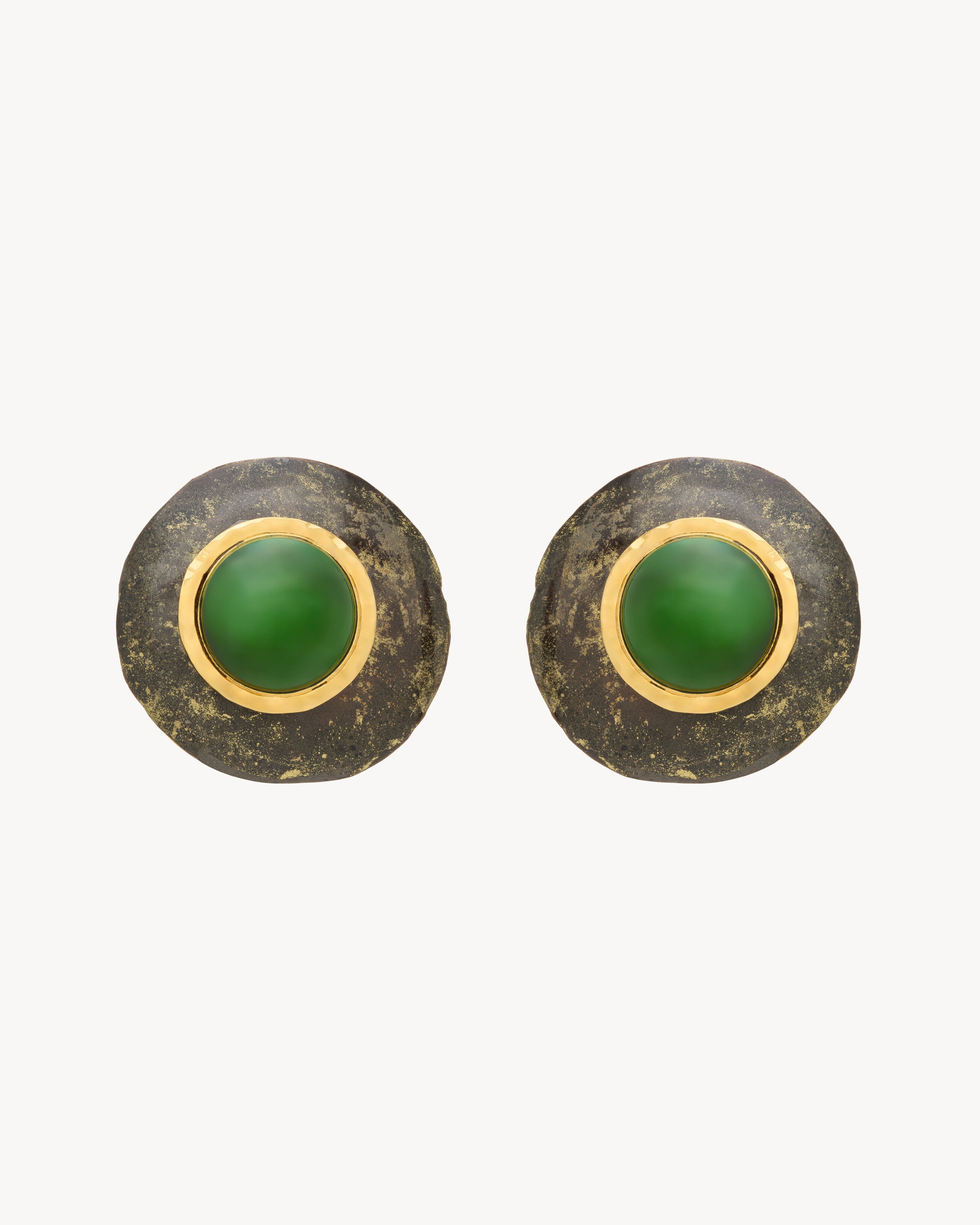 cabochon earrings in ceramic