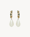 crystal hoop earrings in resin and metal