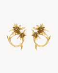 thistle knocker earrings in metal