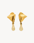 CASSANDRE pearl earrings in metal