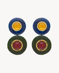 cabochon drop earrings in ceramic