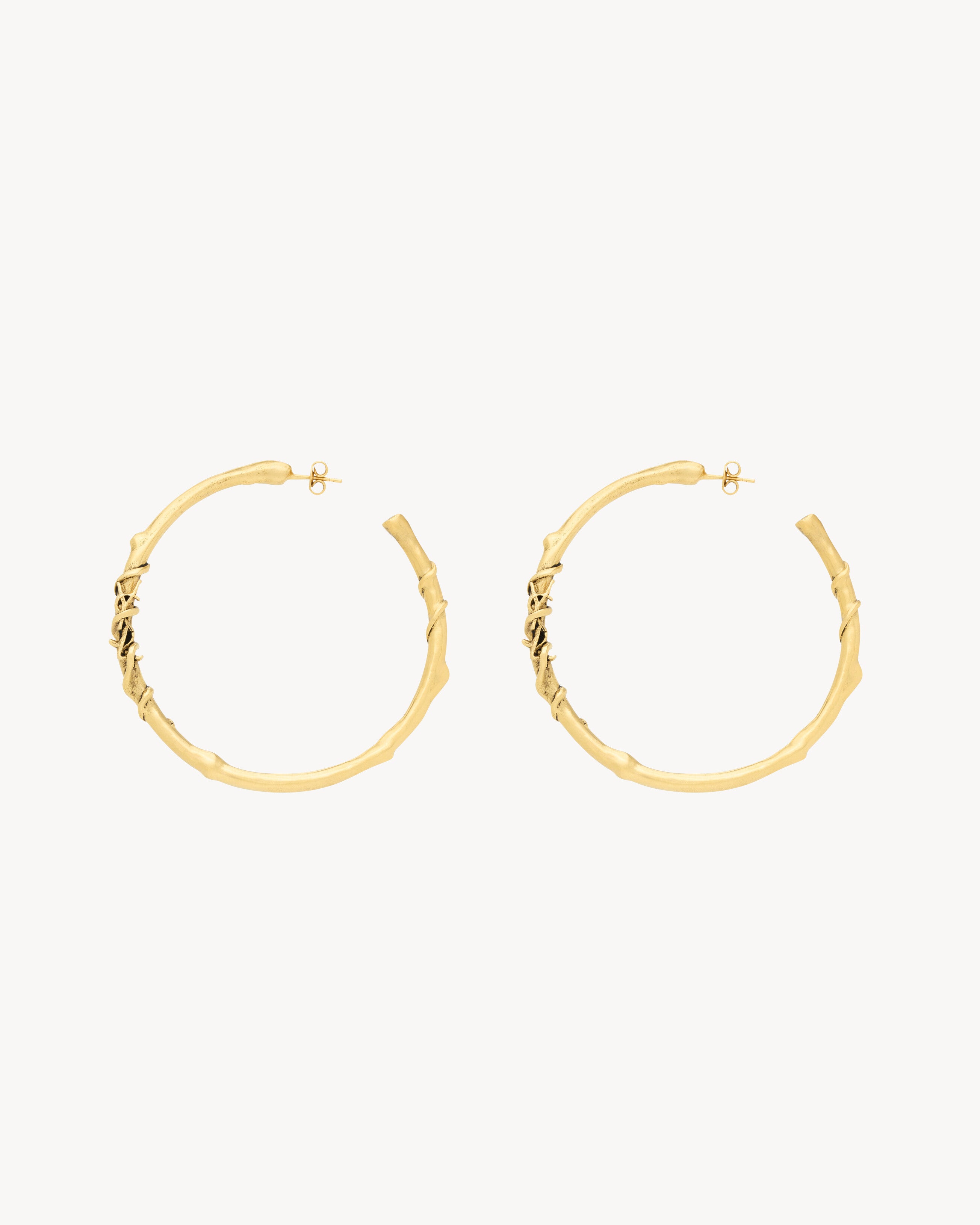 CASSANDRE mulberry hoop earrings in metal