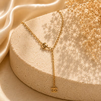 Chanel Κολιέ Lariat με Διπλό Λογότυπο CC