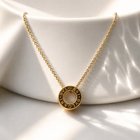 Bvlgari Κολιέ με Κυκλικό Μενταγιόν Χρυσό