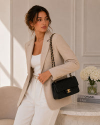 Classic Quilted Chain Shoulder Bag black