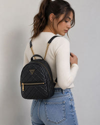 Guess Quilted Mini Backpack black