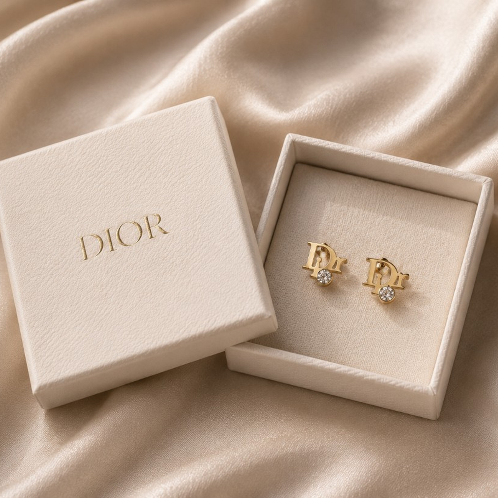 Dior σκουλαρίκια CD — packaging & σετ