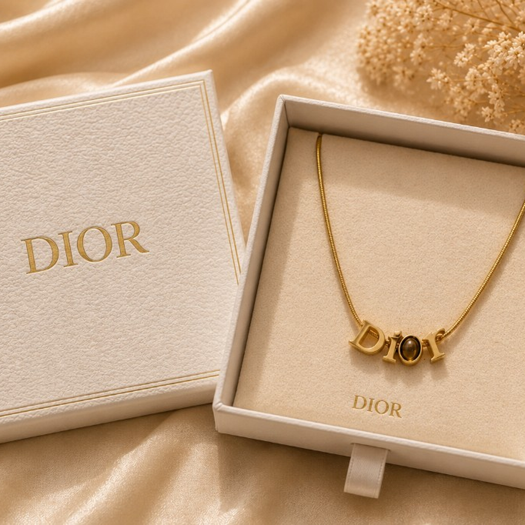 Dior κολιέ DIOR — packaging & σετ