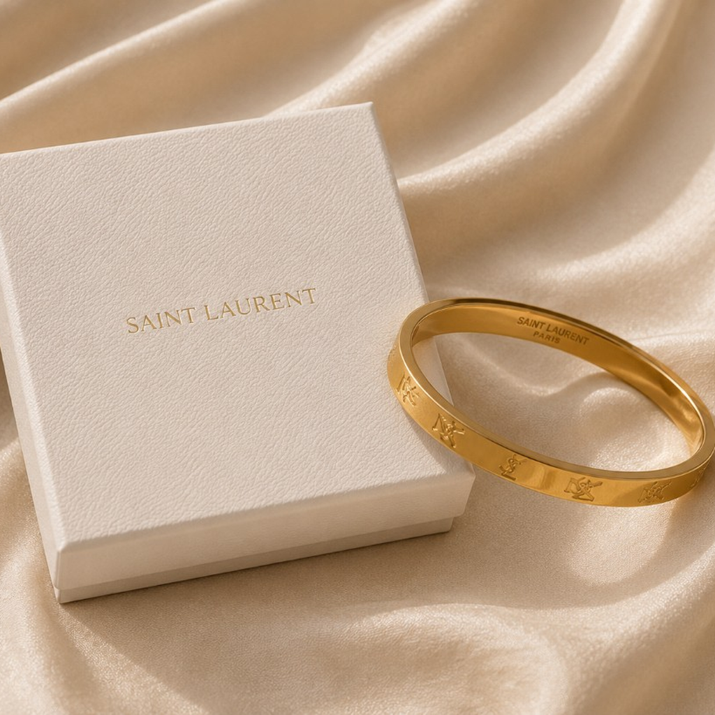 YSL βραχιόλι μονόγραμμα — packaging & σετ