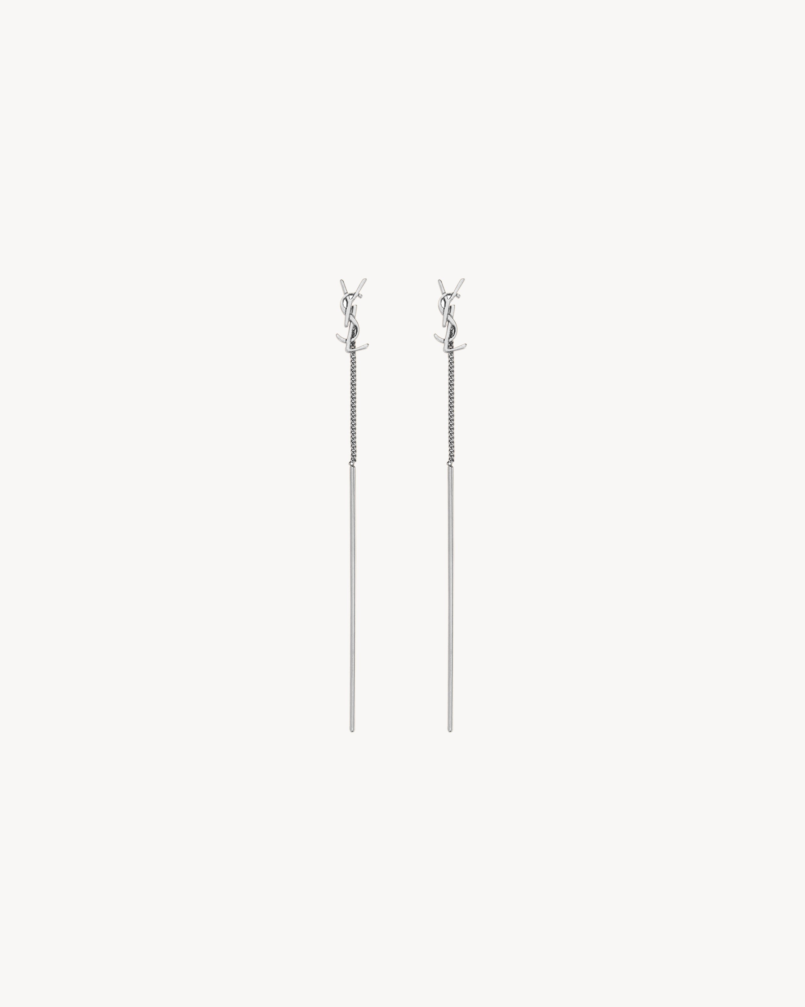 CASSANDRE threader earrings in metal
