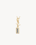Cassandre single earring in metal and rhinestones