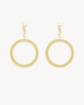 CASSANDRE pendant hoop earrings in metal