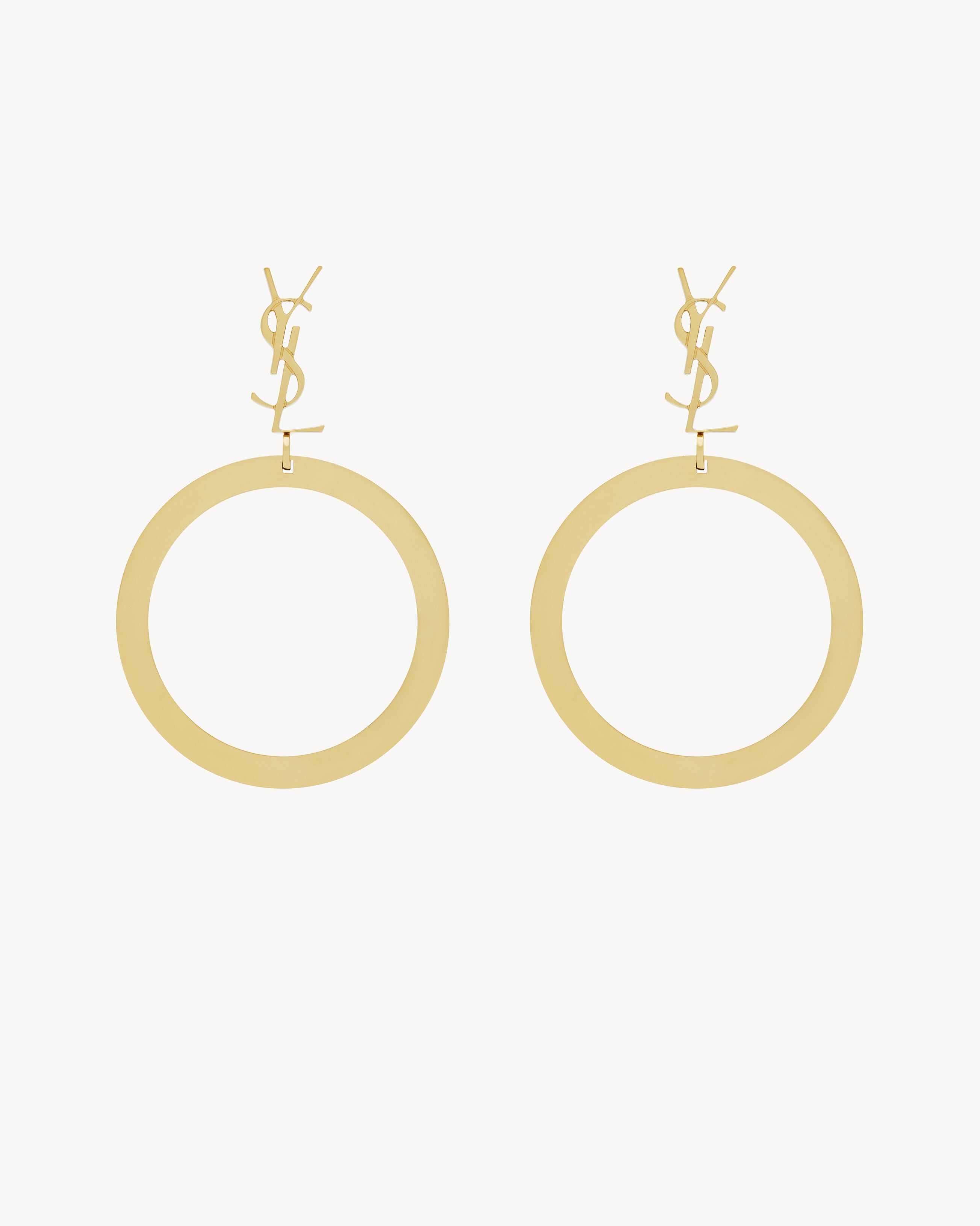 CASSANDRE pendant hoop earrings in metal
