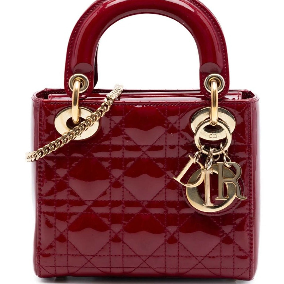 Dior Lady Dior Mini Cherry Red Quilted