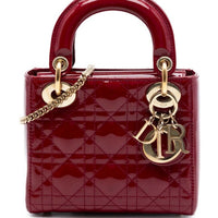 Dior Lady Dior Mini Cherry Red Quilted