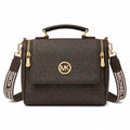 Michael Kors Monogram Satchel Brown Strap