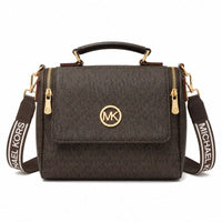 Michael Kors Monogram Satchel Brown Strap