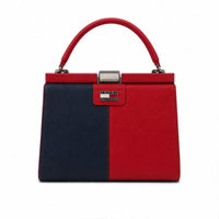 Tommy Hilfiger Τσάντα Χειρός Color-Block Μπλε & Κόκκινη